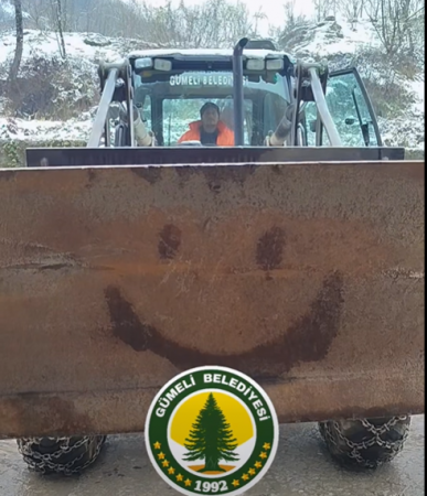GÜMELİ BELEDİYESİ KARLA MÜCADELEYE HER ZAMAN HAZIR